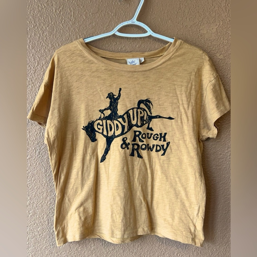 EUC White Crow Tee Large